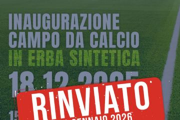 Inaugurazione campo da calcio in erba sintetica